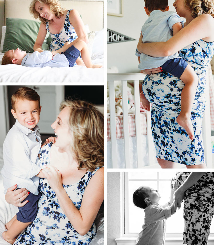 Maternity photography session in Dallas, TX. Mother and toddler before a baby sister arrives in the family.