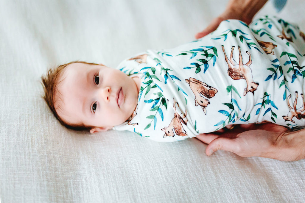 Dallas Newborn Photos for Baby Girl in Swaddle