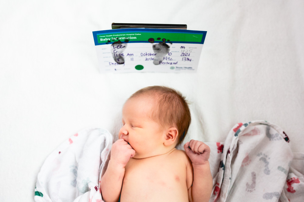 Dallas Newborn Hospital Photos for Baby Boy Lee