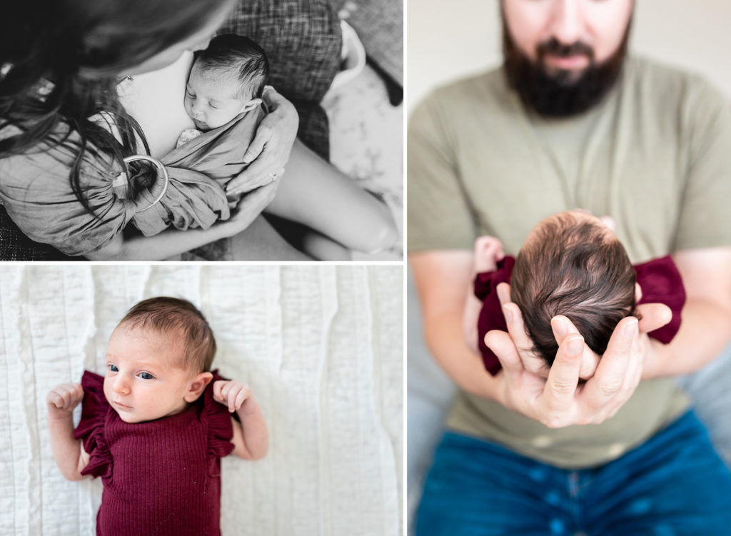 At home session with a Frisco Newborn Photographer